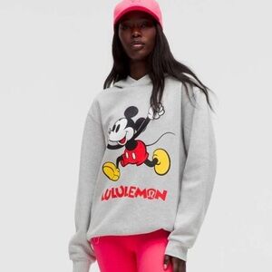 NWT Lululemon x Disney Steady State Pullover Hoodie, Heathered Silver Drop, L